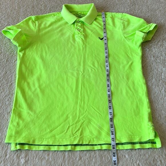 American Eagle collared button down shirt neon green size large - Picture 13 of 16